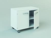 Mobile underbench cabinets 2 doors, lockable, 1 shelf