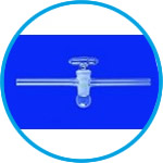 Vacuum stopcocks, one-way, straight and parallel, borosilicate glass 3.3