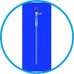 Gas inlet tube with valve stopcock, DURAN® tubing