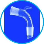 Delivery adapters, bent, with ventilation, DURAN® tubing