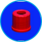 Screw caps for screwthread tubes, PBT