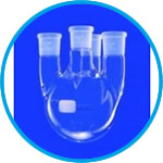 Four-neck round-bottom flask, with parallel side necks, DURAN®