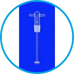 Gas washing bottle heads, DURAN® tubing, with filter disc