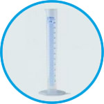 Measuring cylinders, PP, tall form, class B, blue graduated