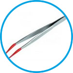 Forceps with silicone-coated tips, stainless steel