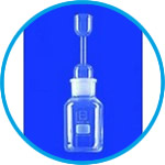 Pycnometer heads with/without wide-neck bottle