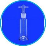 Gas washing bottles acc. to Drechsel with filter disc